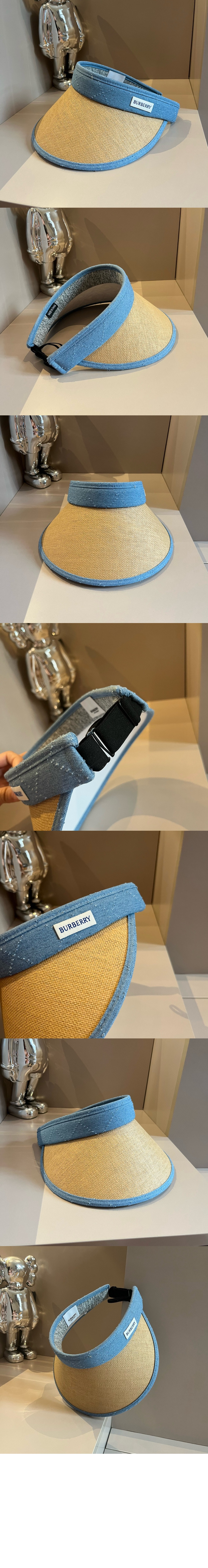 버버리 밀짚 선캡 8013587