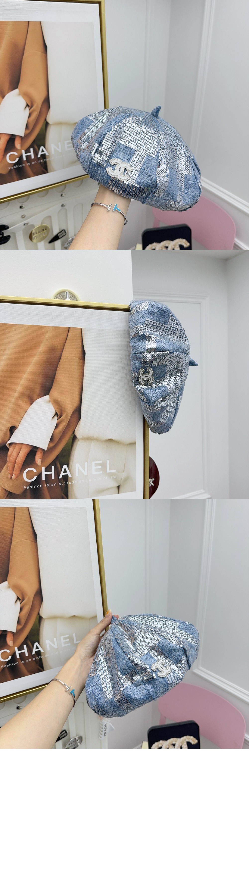 샤넬 베레모 AA8736