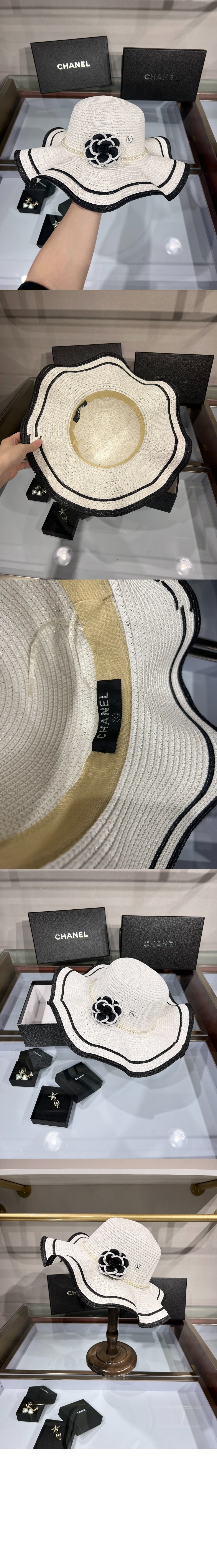 샤넬 웨이브 비치모자 AA5314