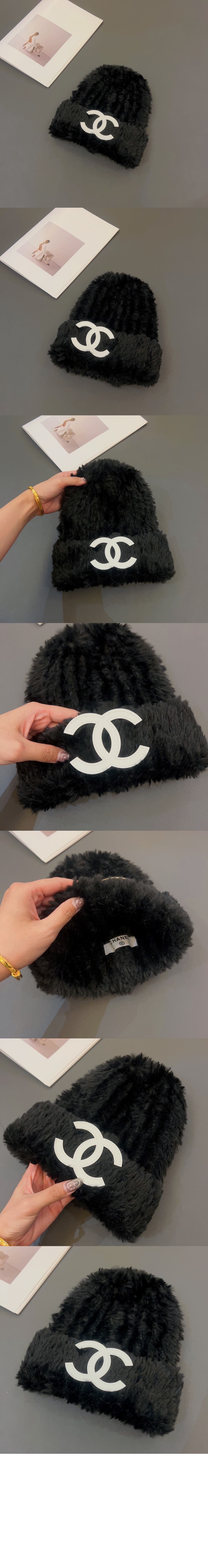 샤넬 램스울 비니 AA2841