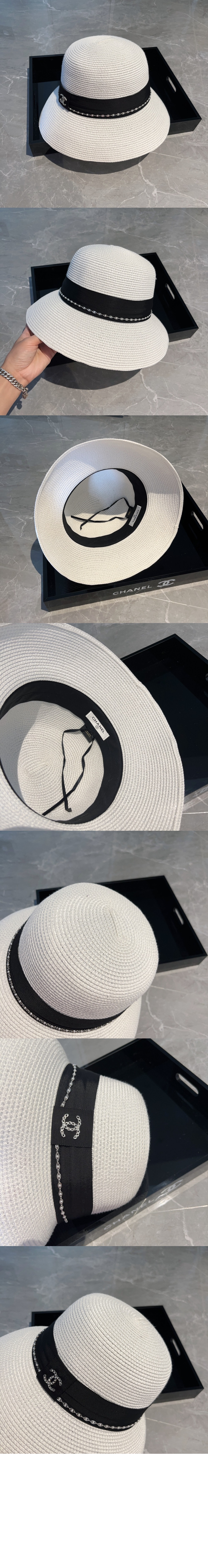 샤넬 밀짚모자 버킷햇 AA2543