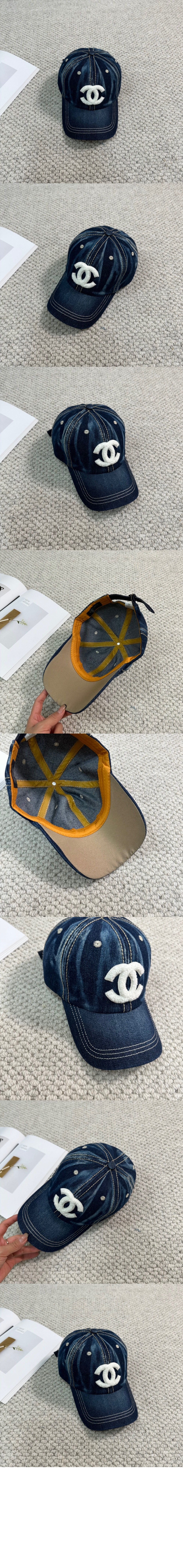 샤넬 데님 베이스볼 캡 AA2678