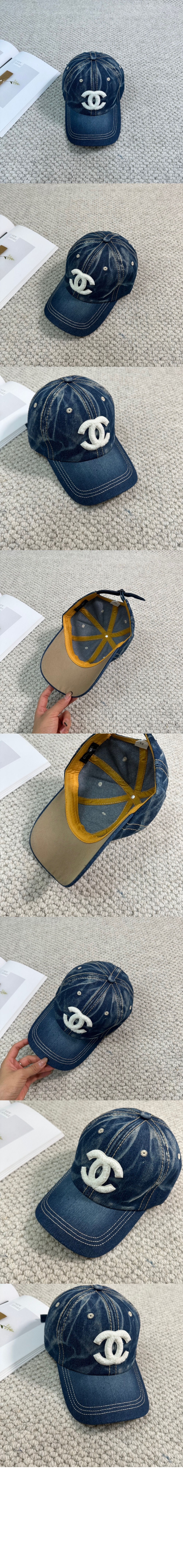 샤넬 데님 베이스볼 캡 AA2678