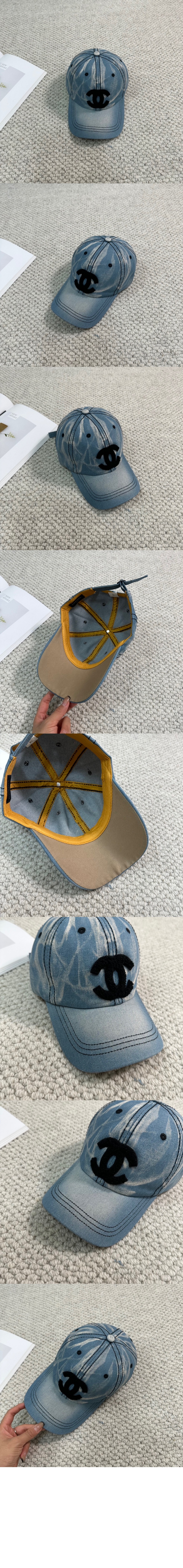 샤넬 데님 베이스볼 캡 AA2678