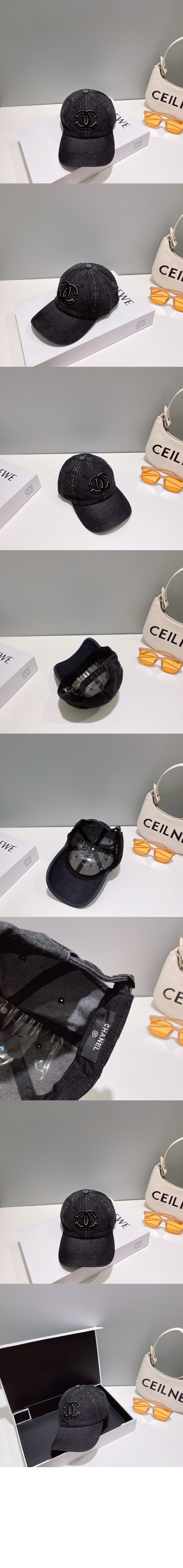 샤넬 데님 베이스볼 캡 AA4214