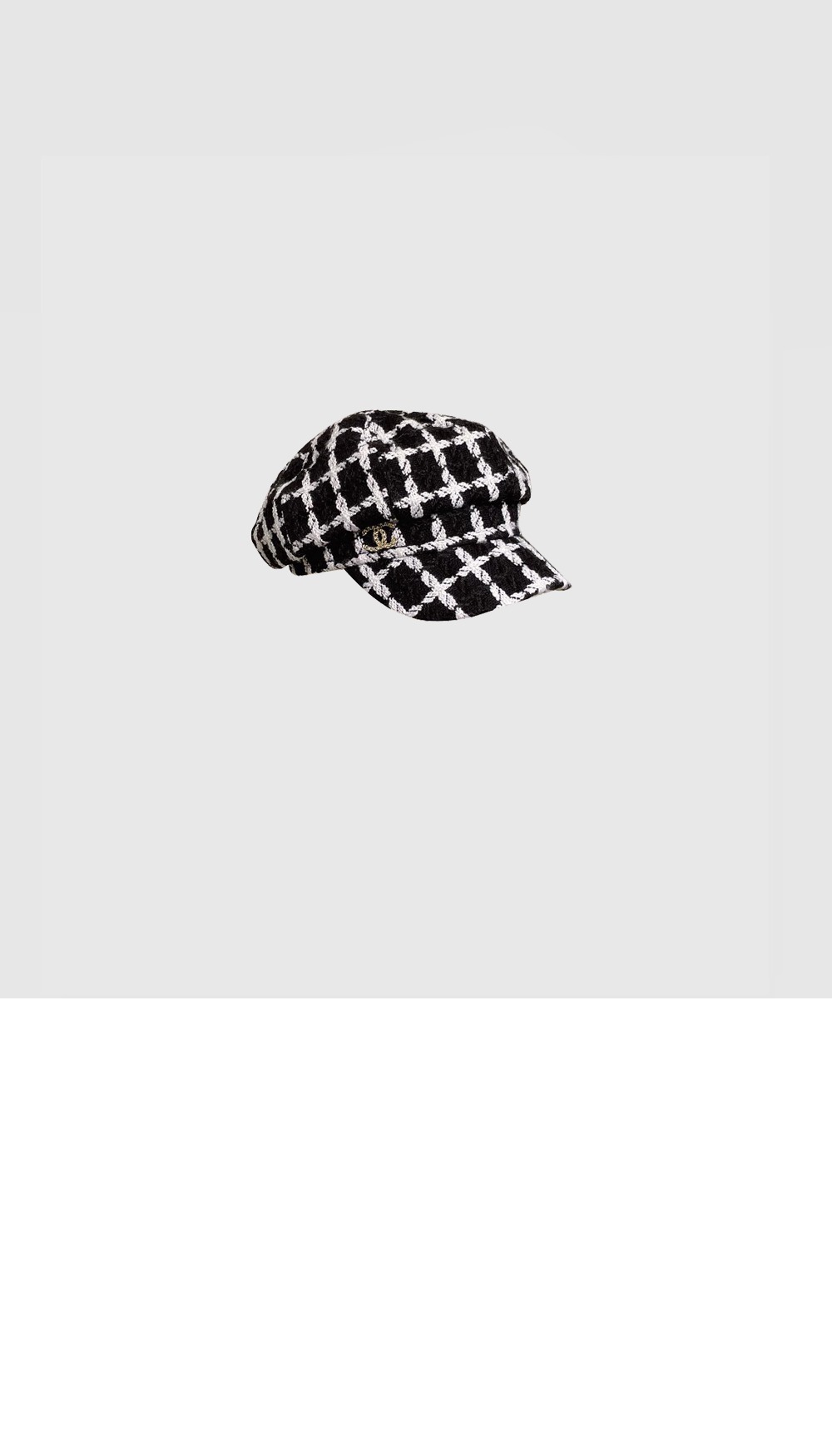 샤넬 울 트위드 팔각모자 AA8913