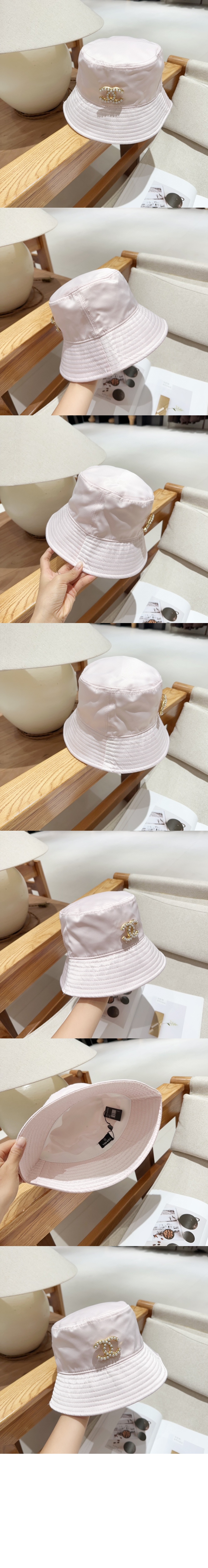 샤넬 실크 새틴 벙거지 AA7648