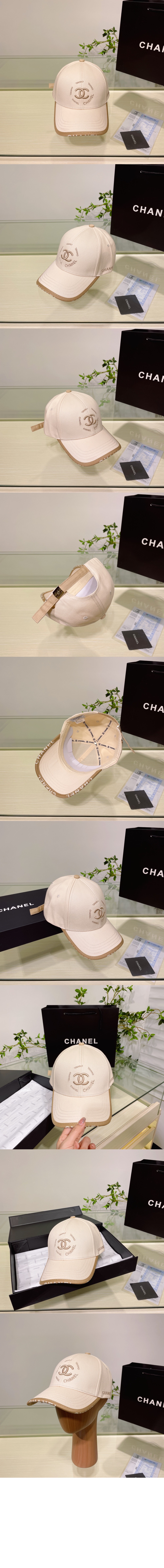 샤넬 자수 베이스볼 캡 AA8843