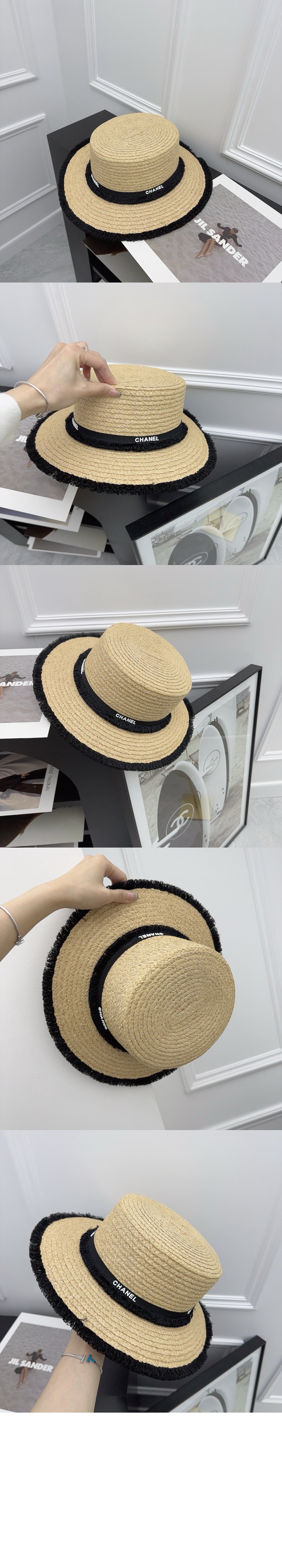 샤넬 밀짚모자 선캡 AA5687