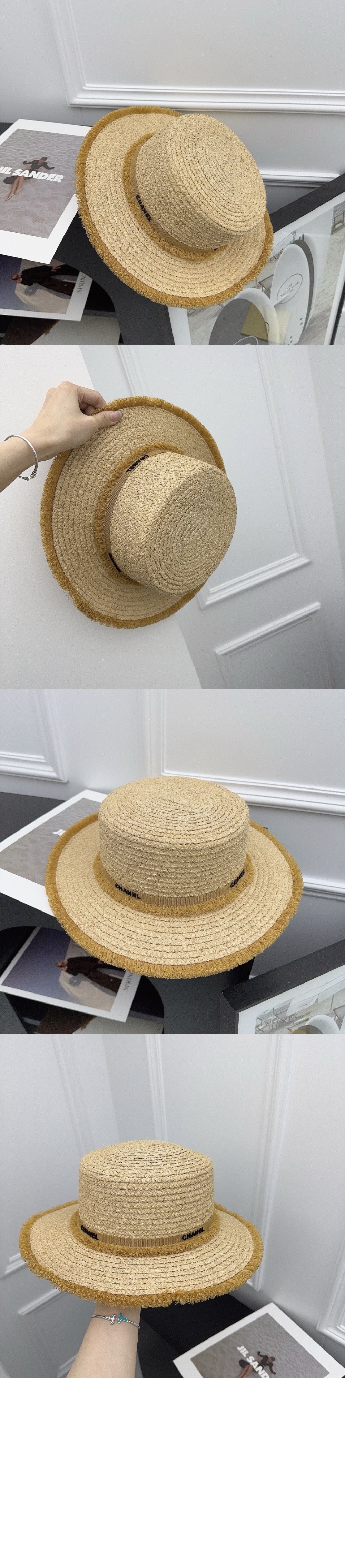 샤넬 밀짚모자 선캡 AA5687