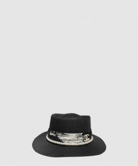 샤넬 선캡 밀짚모자 AA6342