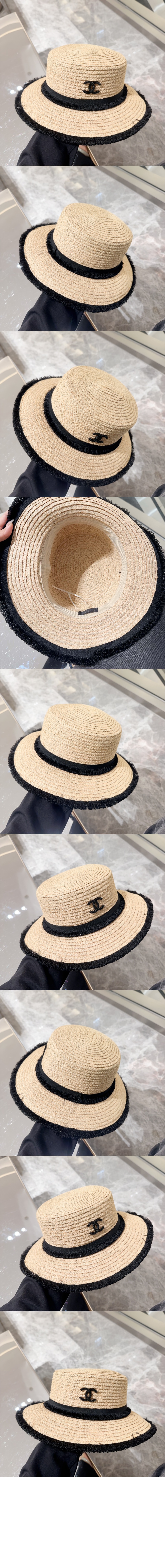 샤넬 밀짚모자 선캡 AA8652