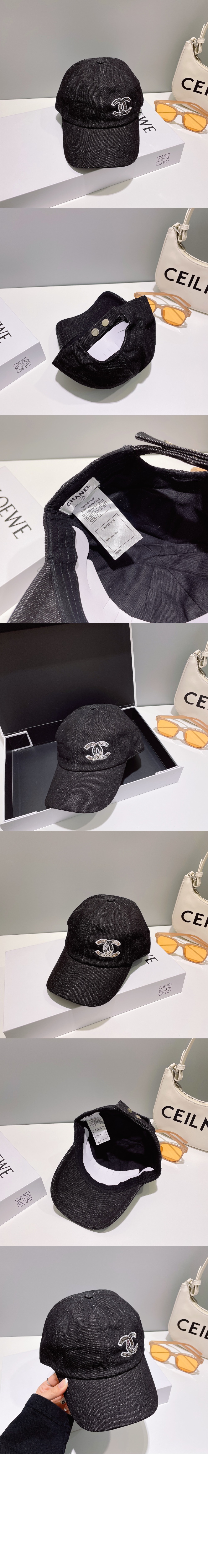 샤넬 로고 베이스볼 캡 AA8087