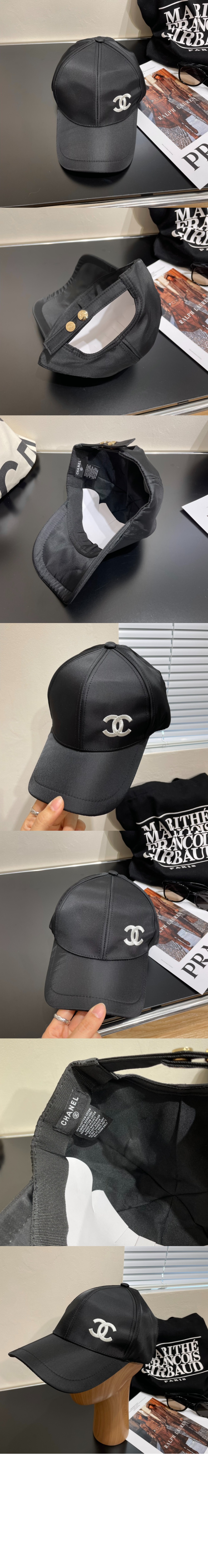 샤넬 로고 베이스볼 캡 AA3042