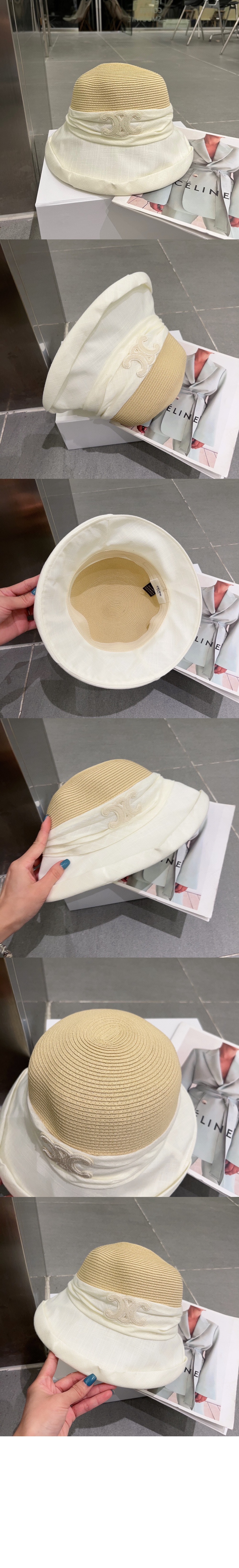 셀린느 밀짚모자 선캡 2A95U4