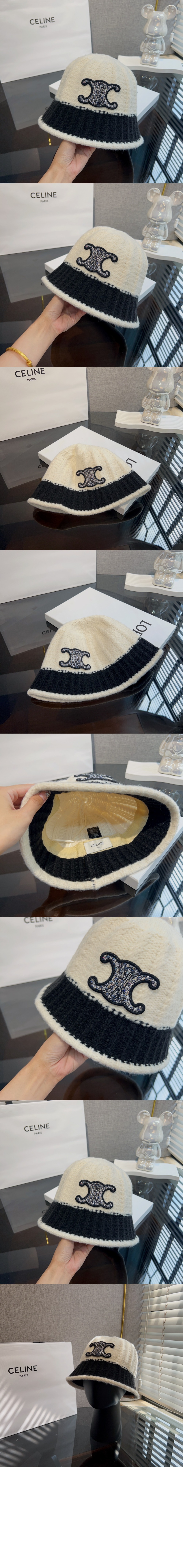 셀린느 니트 스트라이프 캡 2A38B7