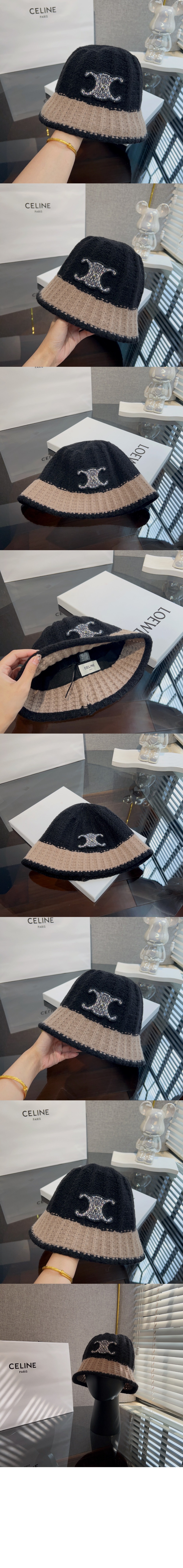 셀린느 니트 스트라이프 캡 2A38B7