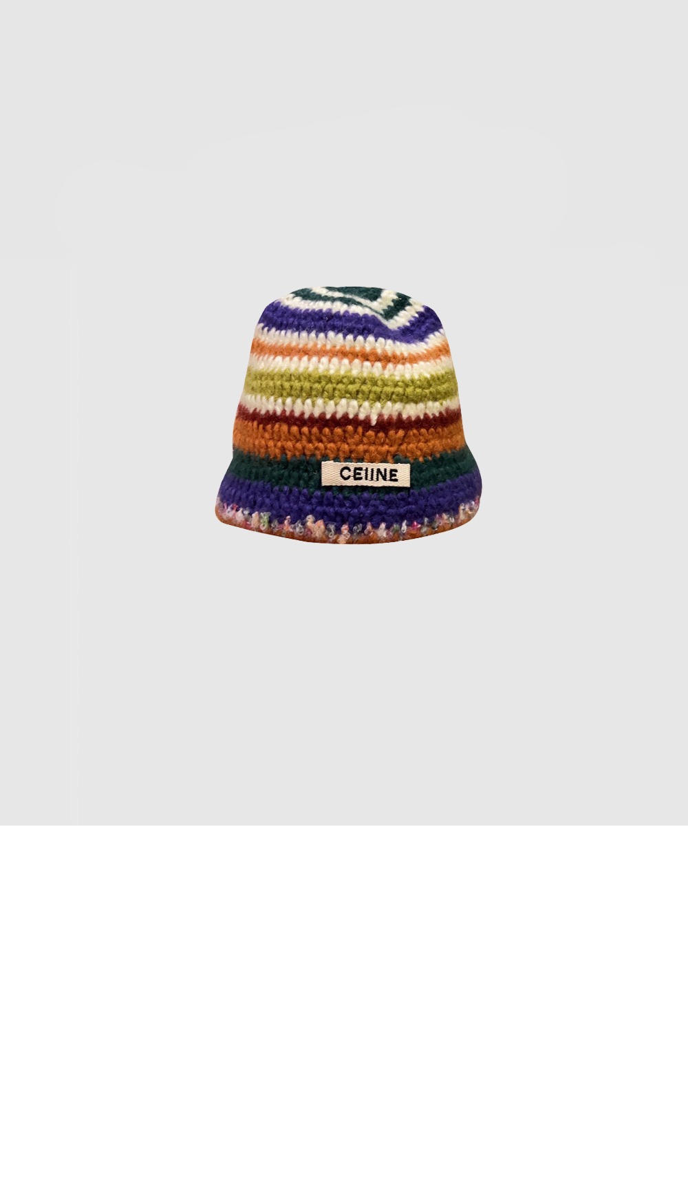 셀린느 니트 스트라이프 캡 2A59U3
