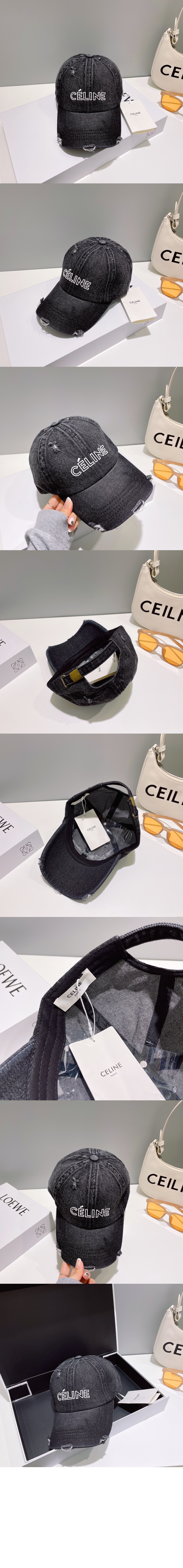 셀린느 데님 베이스볼 캡 2A783U