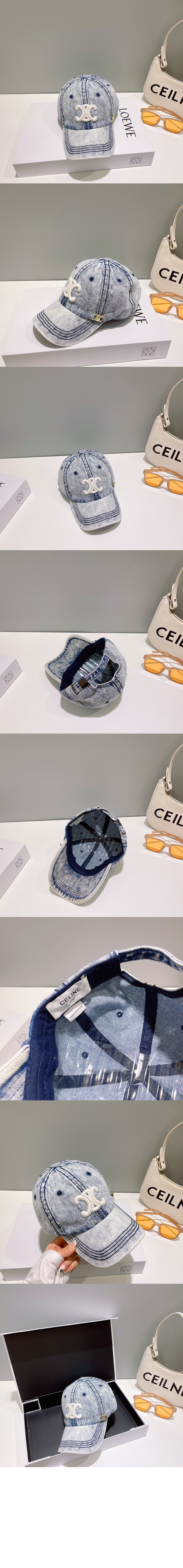 셀린느 데님 베이스볼 캡 2AU3S1
