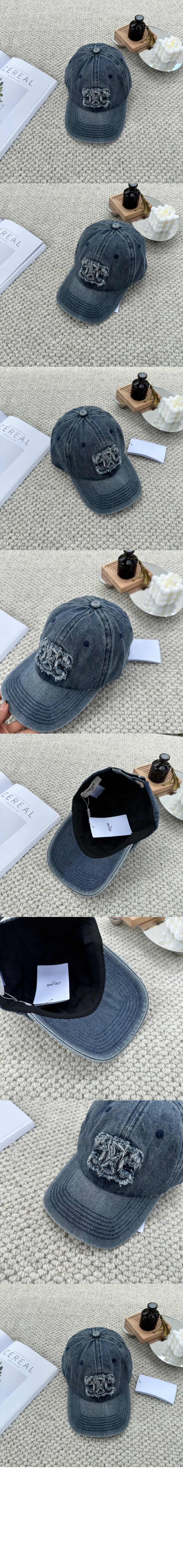 셀린느 데님 베이스볼 캡 2A43U3