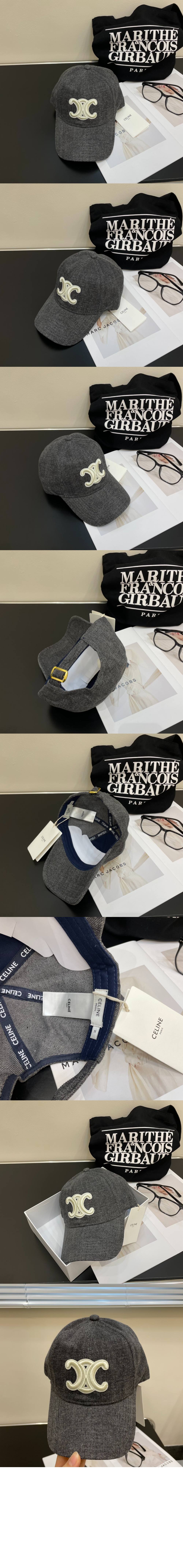 셀린느 트리옹프 베이스볼 캡 - 유니언 워시 데님 다크 유니언 2AUT69