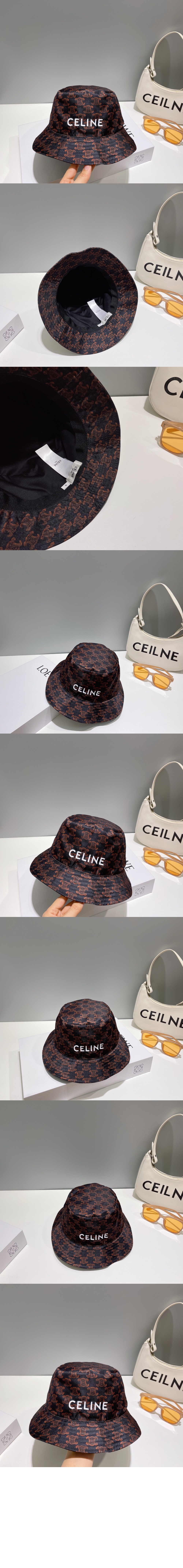 셀린느 트리오페 모노그램 버킷햇 2AU3B7