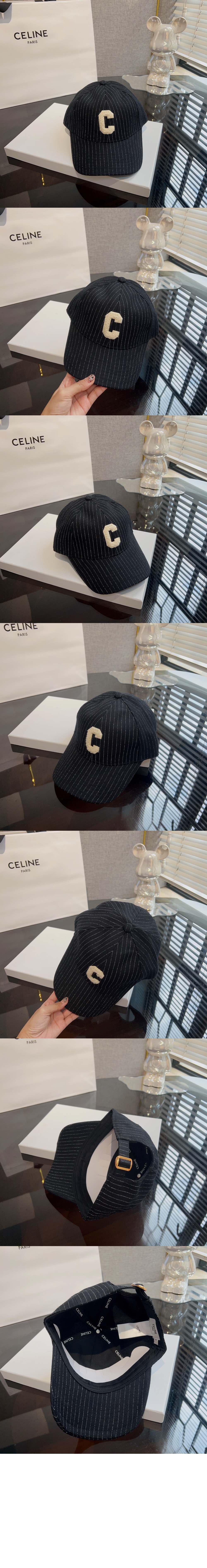 셀린느 로고 베이스볼 캡 2AUT58