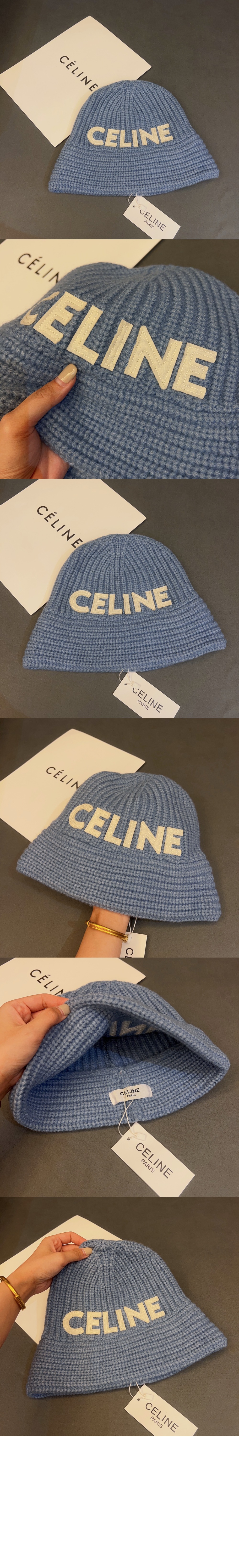 셀린느 심리스 캐시미어 버킷햇 2A47T3