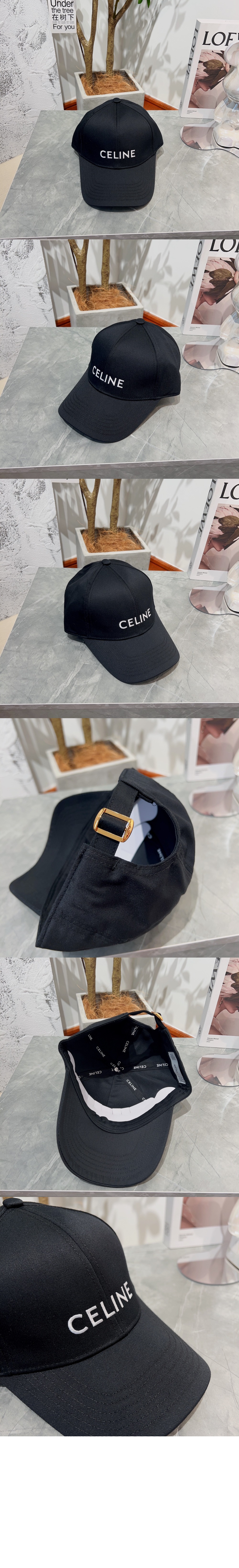 셀린느 드릴 코튼 베이스볼 캡 2AUA12