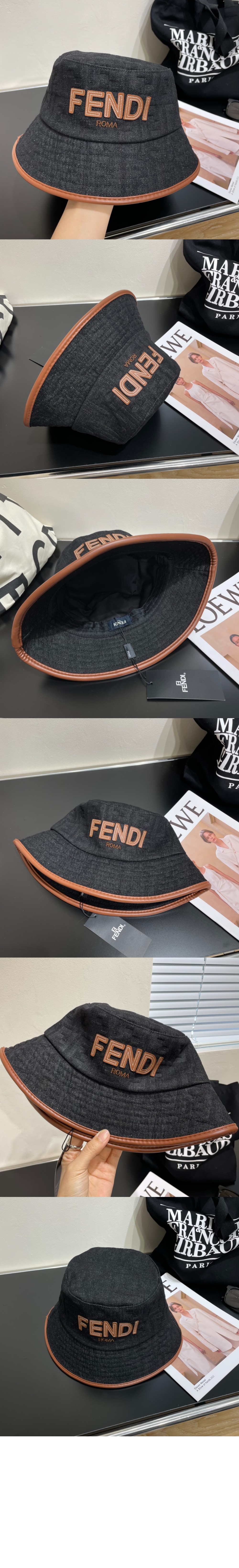 펜디 데님 벙거지 FXQ963