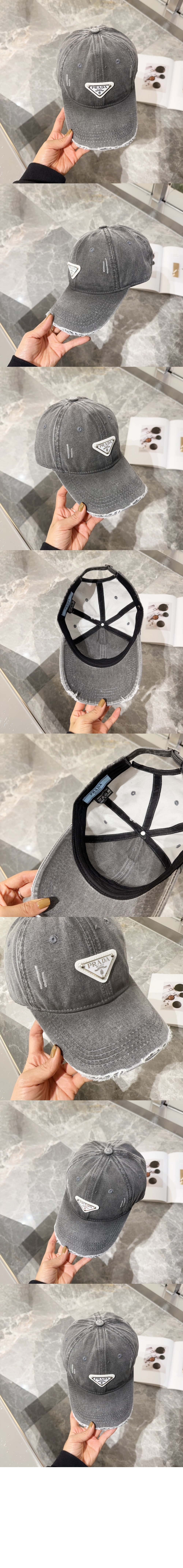 프라다 데님 베이스볼 캡 1HC261