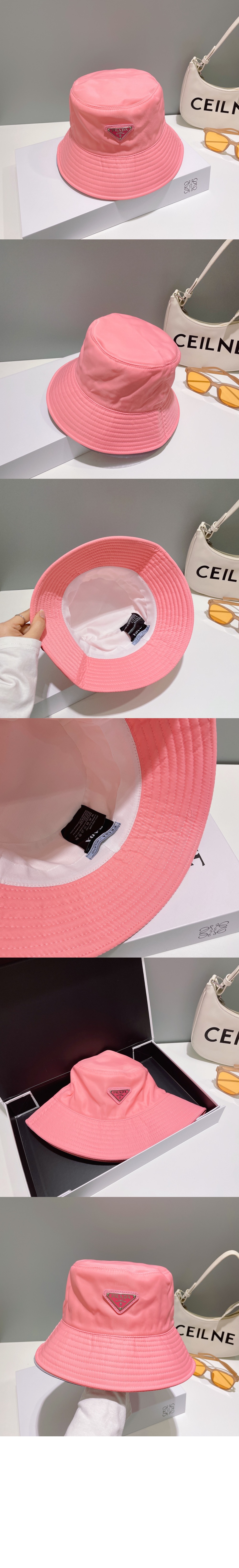 프라다 리나일론 버킷햇 1HC137