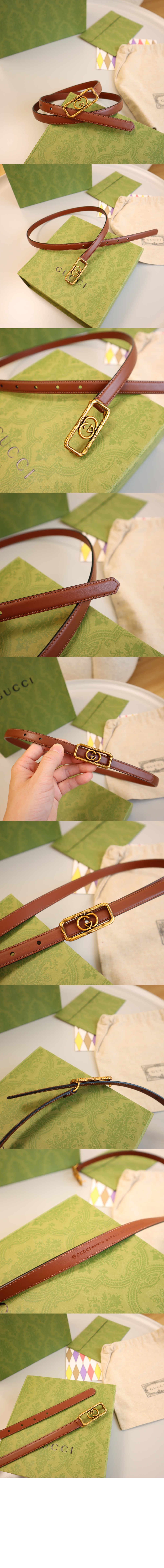 구찌 GG 슬림핏 벨트 751556