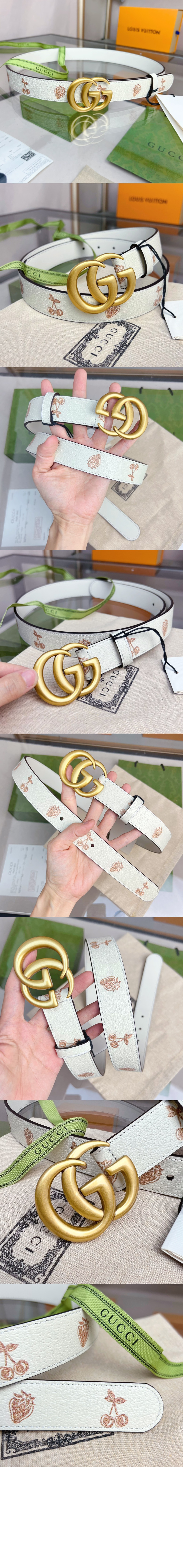 구찌 GG 마몽 씬 벨트 625839