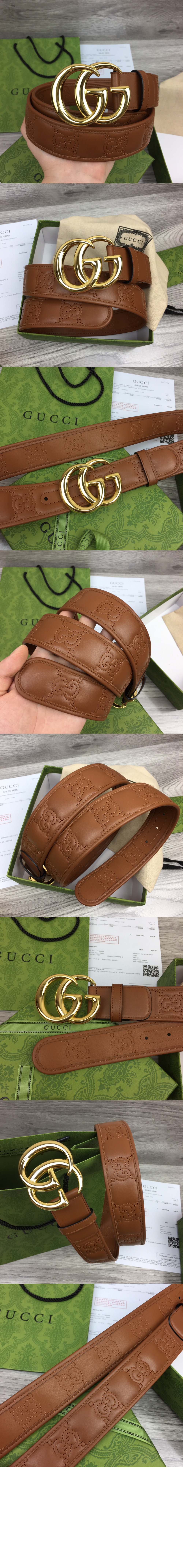 구찌 마틀라세 와이드 벨트 400593