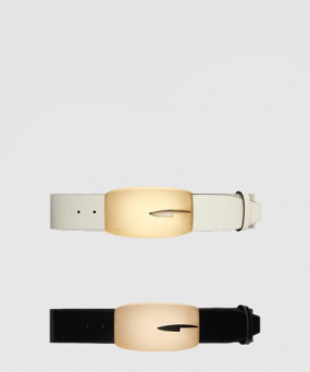 구찌 와이드 버전 매끄러운 버클 벨트 740372