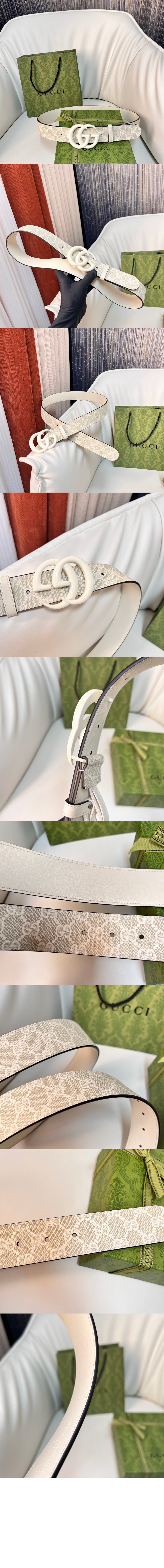 구찌 더블 G 버클 와이드 벨트 400593