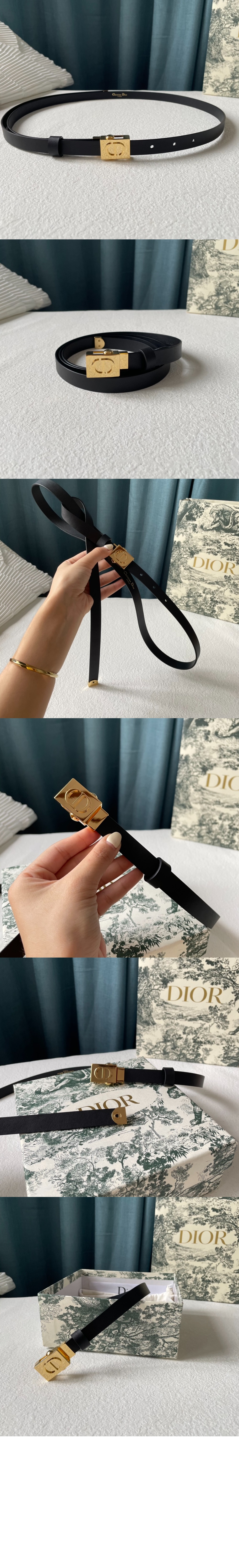 디올 소가죽 벨트 B0204
