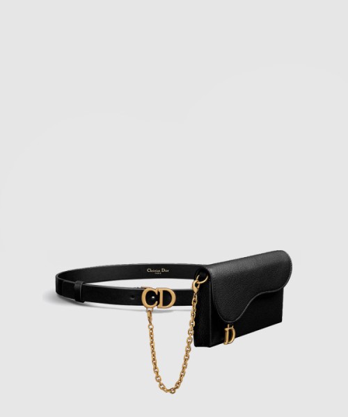 디올 안장 탈착식 파우치 벨트 B0454