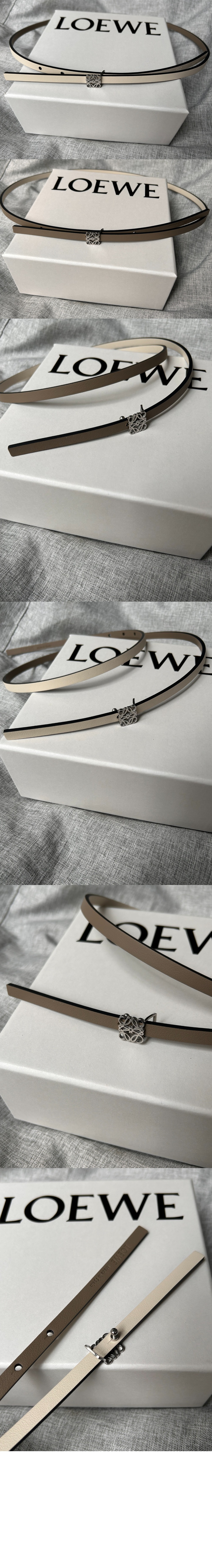 로에베 매끄러운 송아지 가죽 벨트