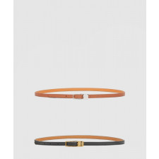 로에베 매끄러운 송아지 가죽 벨트