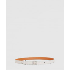 로에베 곡물 소가죽 벨트