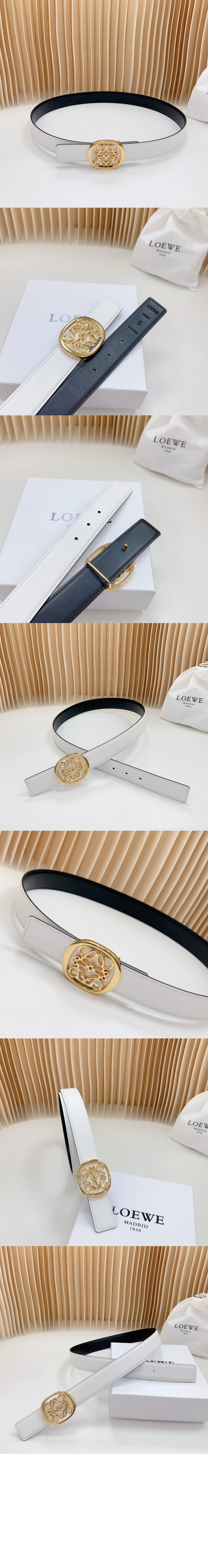 로에베 리버서블 애너그램 일립스 벨트