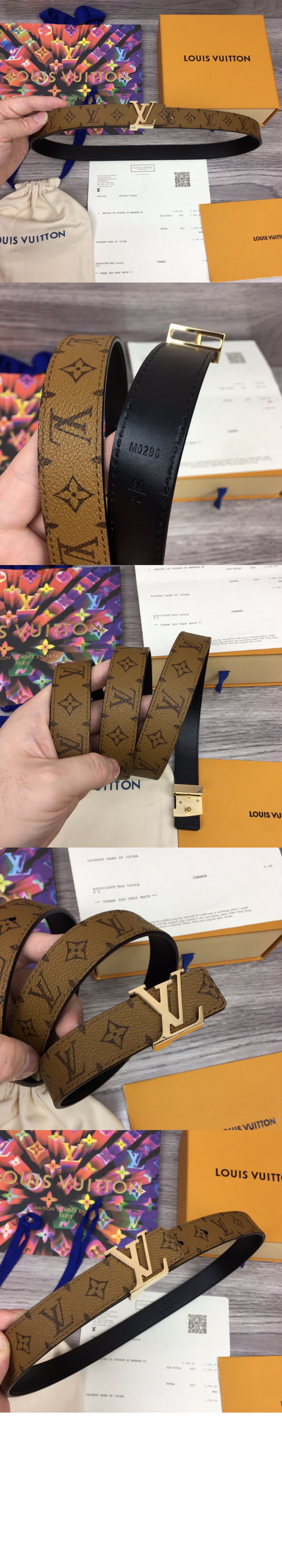 루이비통 LV 아이코닉 리버서블 벨트 M0296V