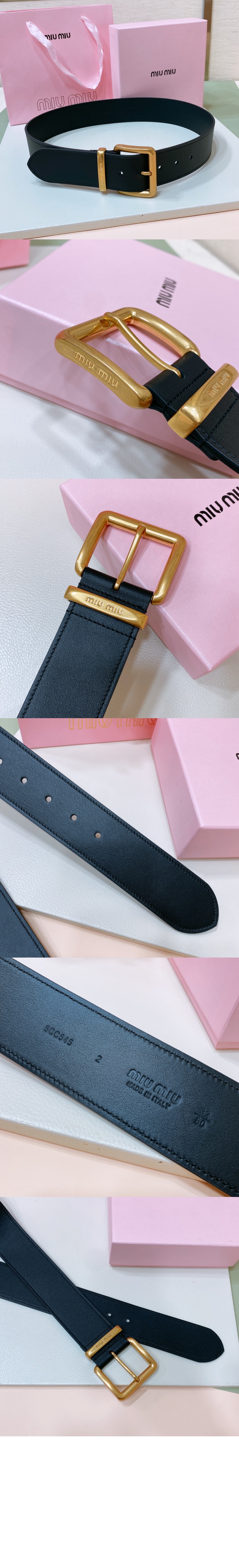 미우미우 가죽 벨트 5CC589