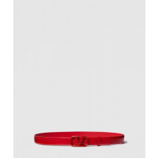 브이로고 시그니처 유광 송아지 가죽 벨트