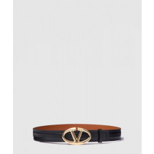 브이로고 볼드 에디션 유광 송아지 가죽 벨트