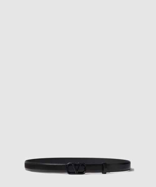 발렌티노 브이로고 시그니처 유광 송아지 가죽 벨트