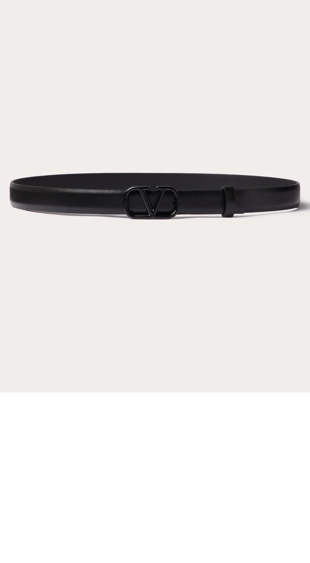 발렌티노 브이로고 시그니처 유광 송아지 가죽 벨트
